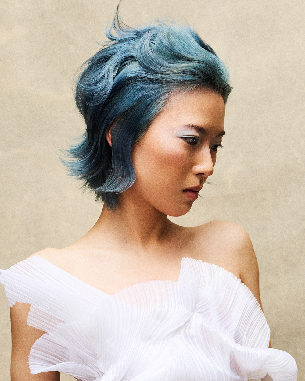 Blue Wavy Hairstyle - Annabel Payne & Matt Darvill - BHA South West Hairdresser of the Year 2026 Finalist Collection